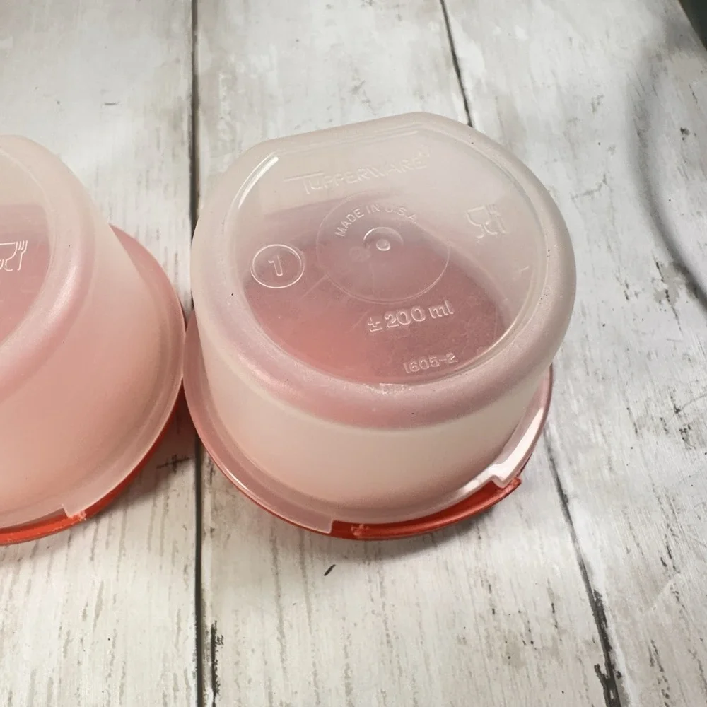 Tupperware‎ Set of 3 Containers with Paprika Lids  Two 1605 One 1606